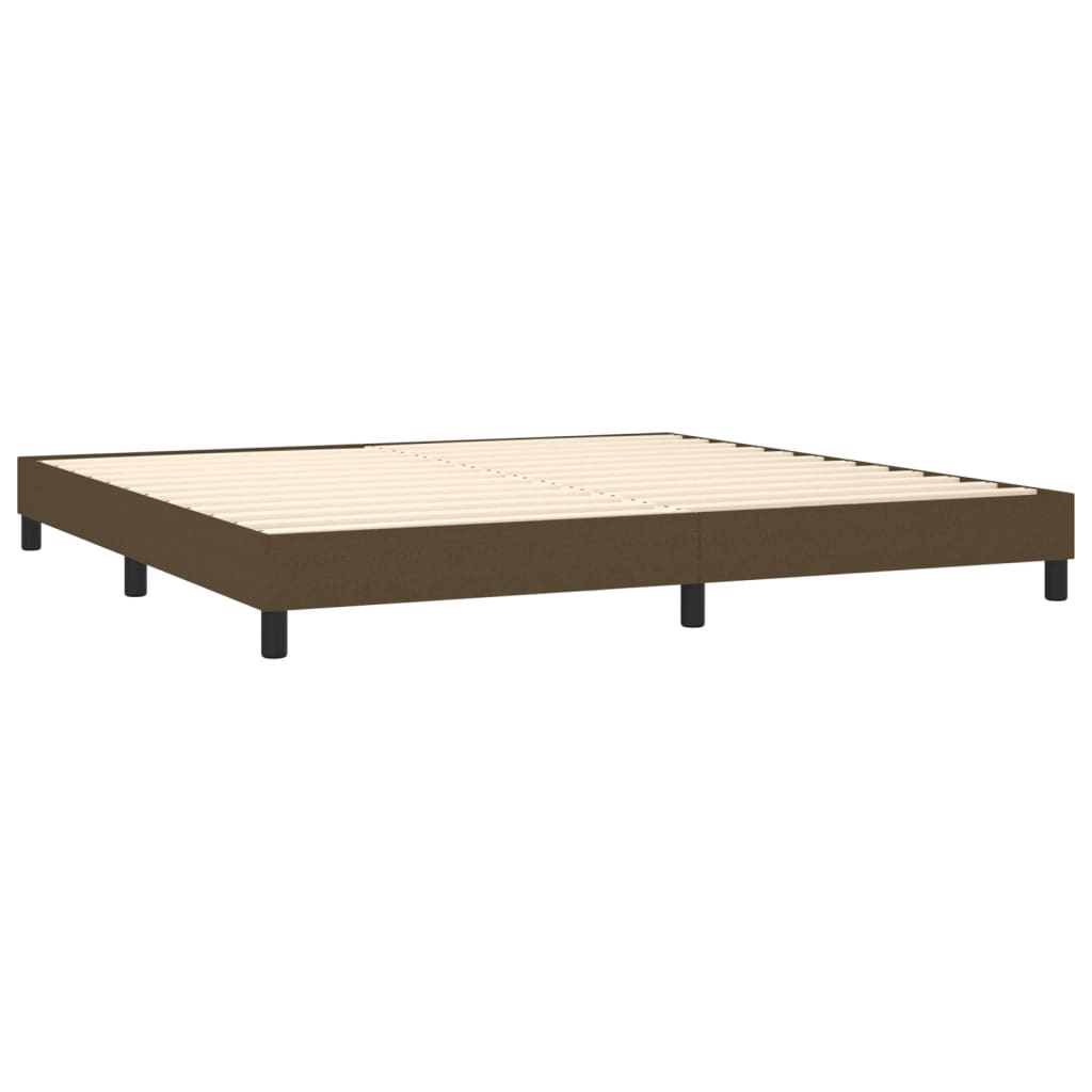 Vidaxl Continental Bed With Mattress, Brown, Fabric, 200X200 Cm