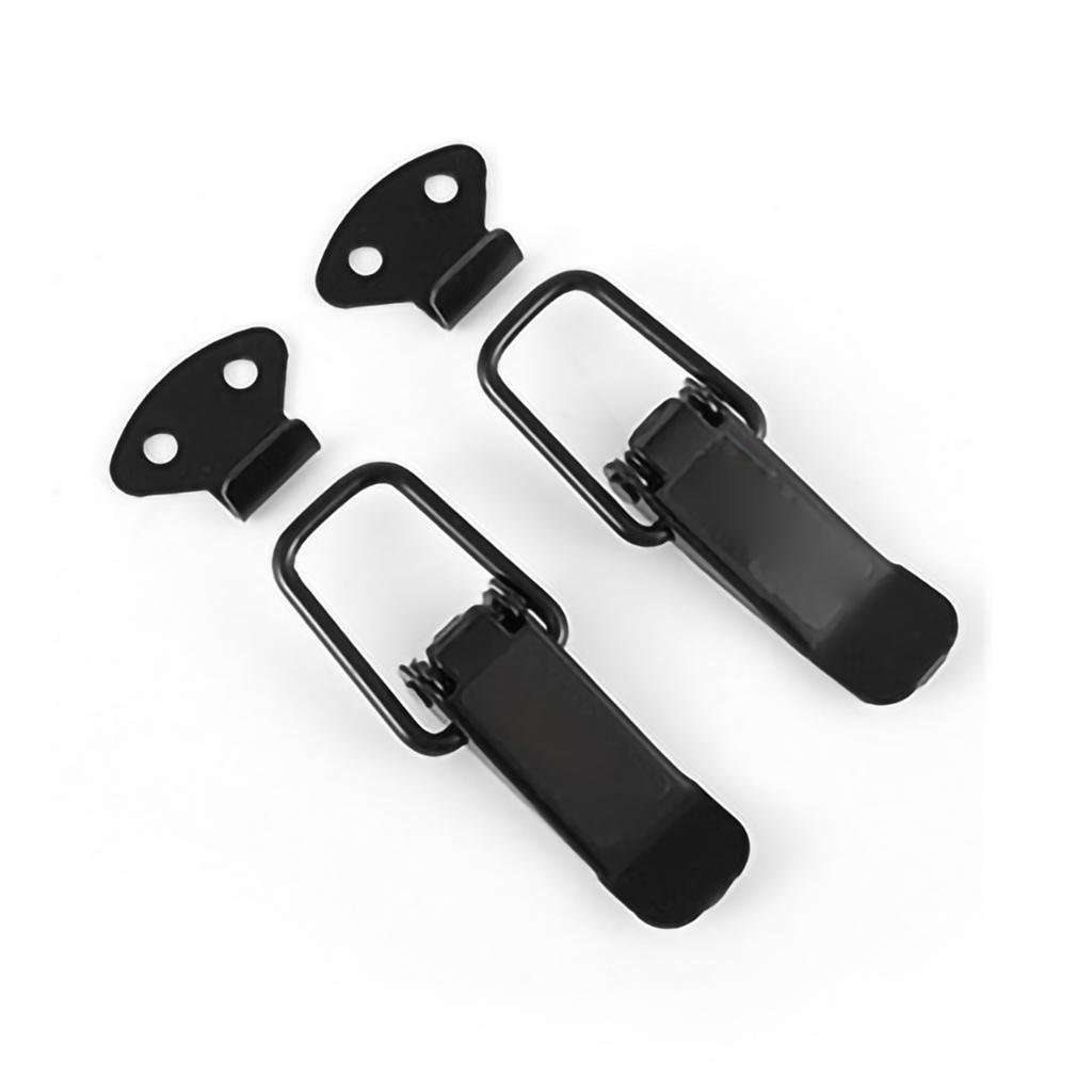 Pair Car Bumpers Trunk Hatch Lid Quick Release Fasteners Hook Lock Clips Auto Truck Exterior AccessoriesElectroplating