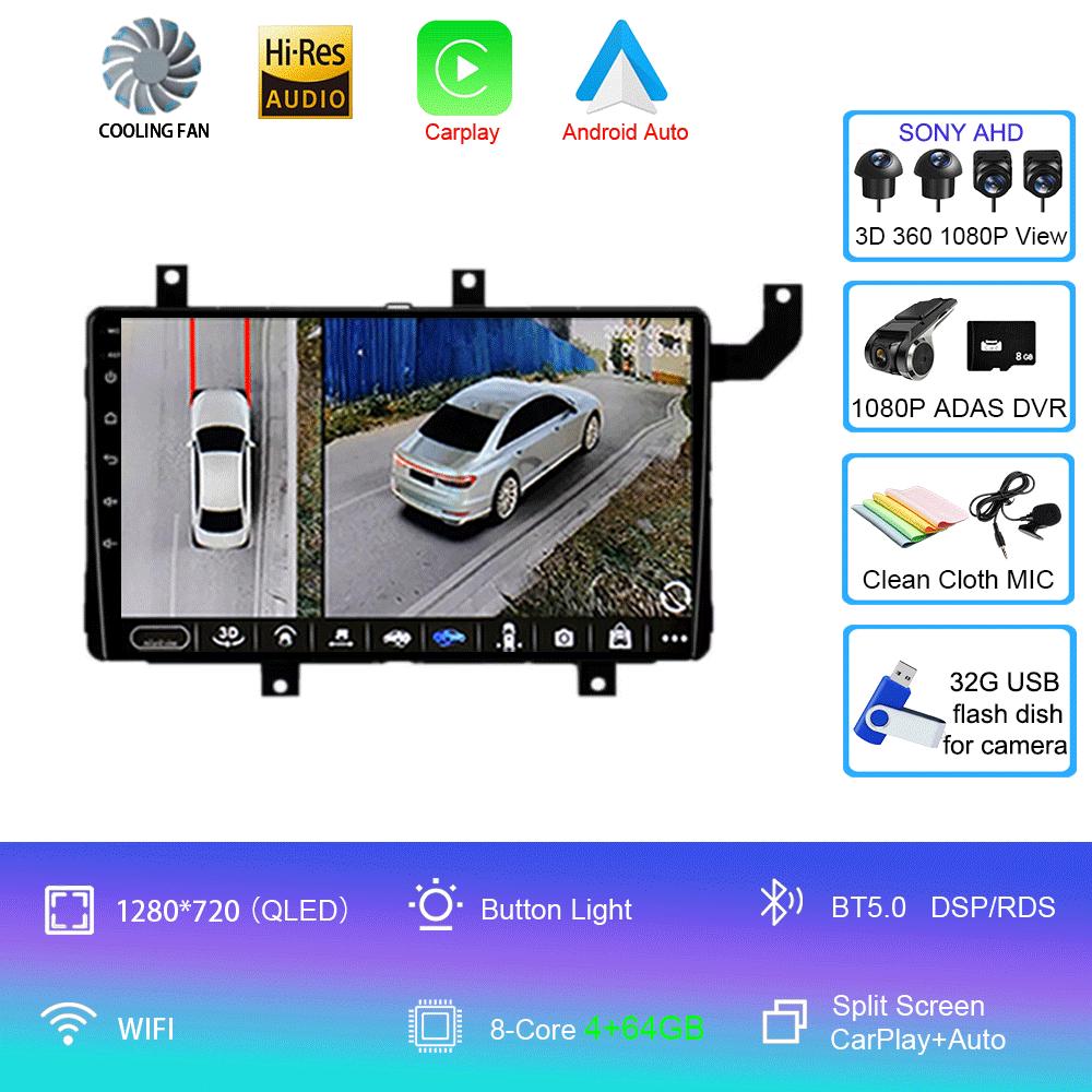Car Radio Android 14 Carplay Auto For Toyota Tacoma N300 2015-2021 Multimedia Video Player GPS Navigation Stereo Head Unit Audio
