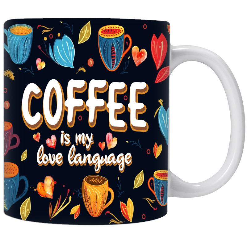 

Новый Кофе - Мой Язык Любви Кофе Керамическая Кофейная Кружка Чайная Кружка Подарок 301-400ml