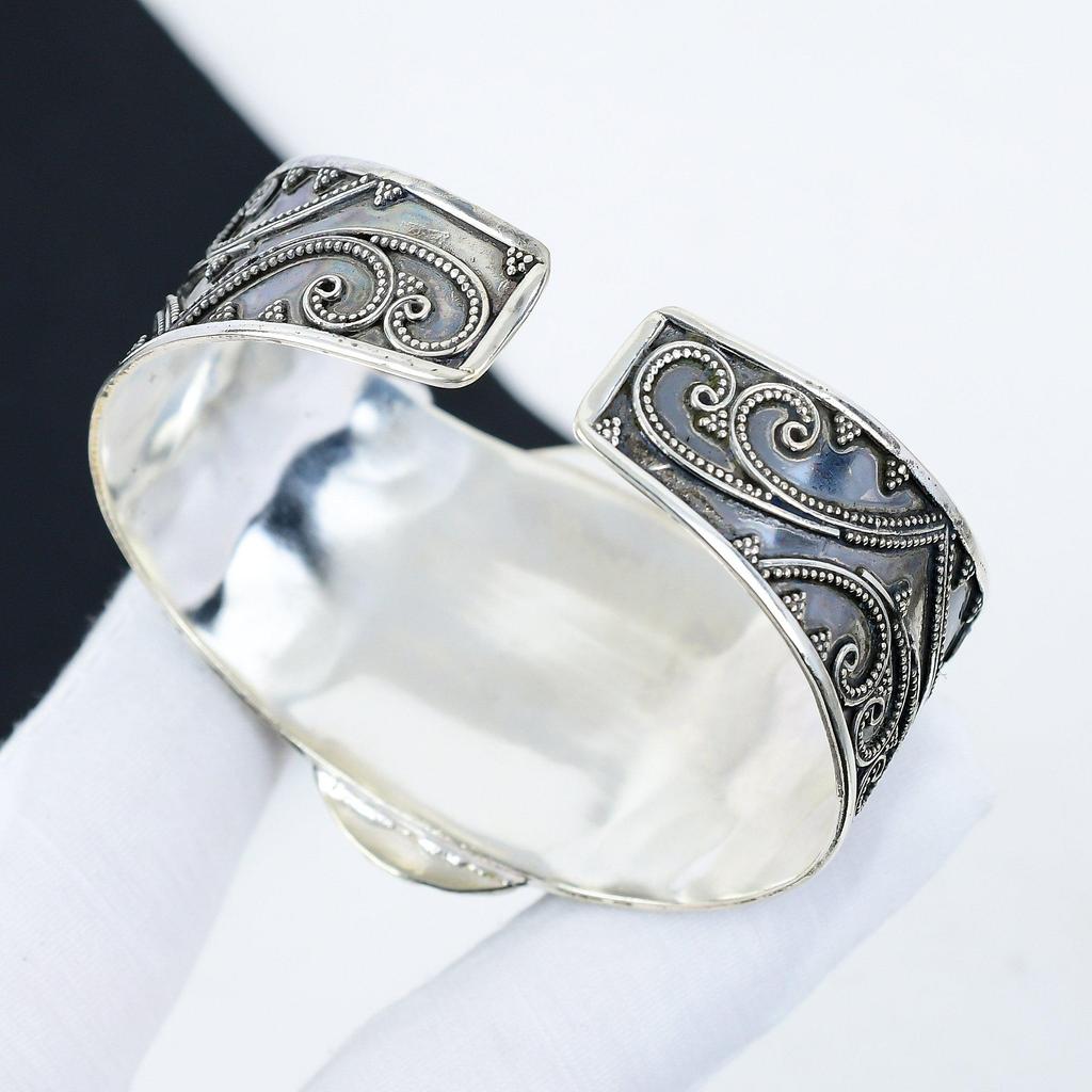 Natürlicher Markasit Edelstein Handgefertigter 925 Sterlingsilber Armreif, Markasit Armreif, Für Ehefrau, Unisex Armreif, Geschenke für Mutter