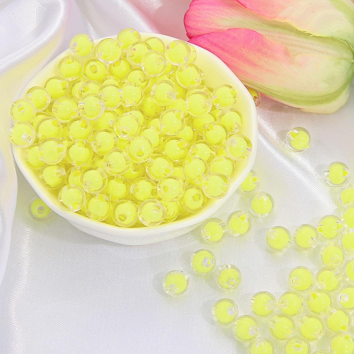 

83-110 шт. радужные цвета звезды/круглые акриловые прозрачные/матовые свободные бусины для изготовления ювелирных изделий своими руками 8mm 110pcs-round жёлтый