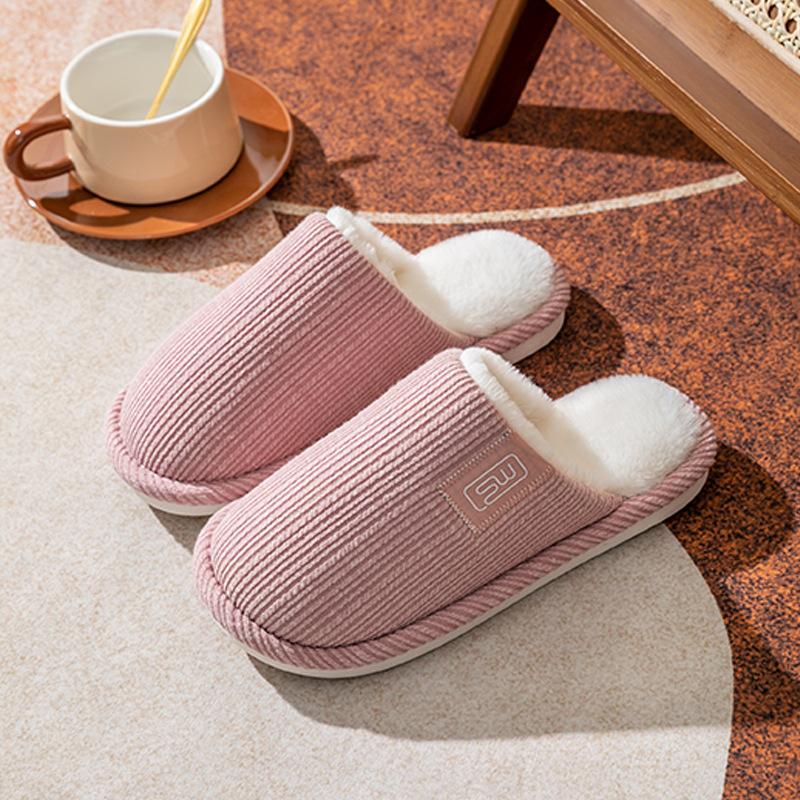 Cotton Slippers Autumn and Winter Indoor Home Household Soft Bottom Thickened Non-slip Plush Slippers Keep Warm