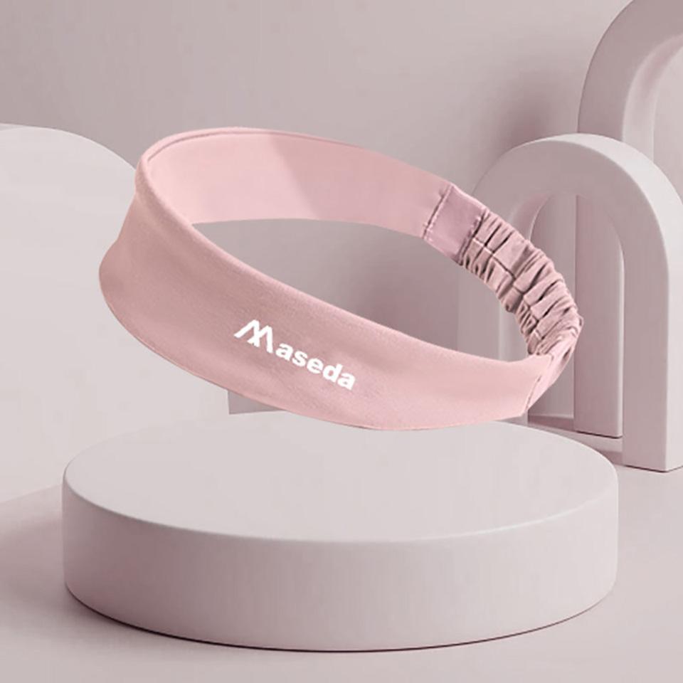 

Gobygo Однотонная спортивная повязка для волос Широкая эластичная лента Йога Бег Повязка на голову с защитой от пота Нескользящая Впитывающая пот Мужская Женская