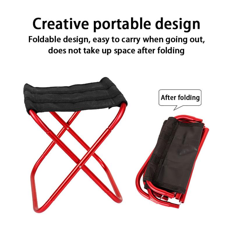 Portable Outdoor Beach Fishing Stool Lightweight Aluminum Alloy Folding Chairs Camping Picnic