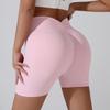 Peach Hip Lifting Sports Shorts Women High Waist and Waist Tightening Slimming Running Hip Speed Drying Three Point Tight Pants