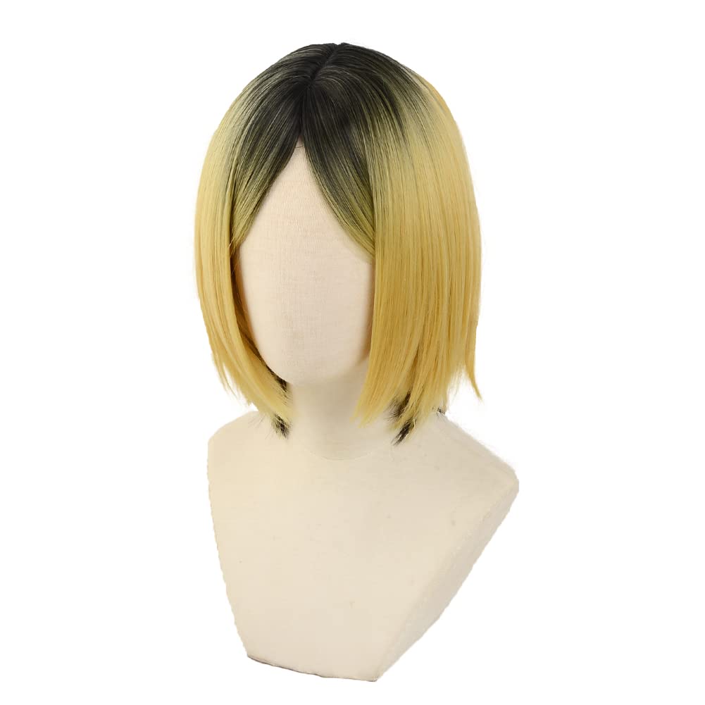 SUNXXCOS Haikyu!! Heat-Resistant Wig, Costume Accessory, Festival Wig (Kazume Kenma (Dyed))