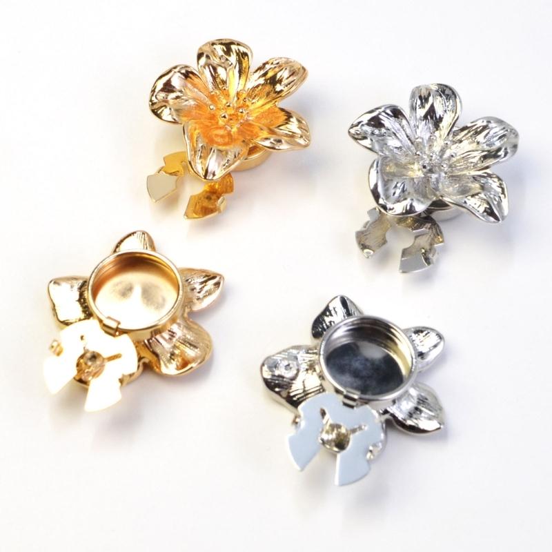 Flower Button Covers for Women Metal Cufflinks Blouses Shirt Decorative Clips Buttons Jewelry No Sewing Buttons Gift