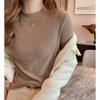 Womens Soft Ribbed Brushed Thermal Long Sleeve T-Shirt Round Neck Slim Fit Base Layer Top Winter