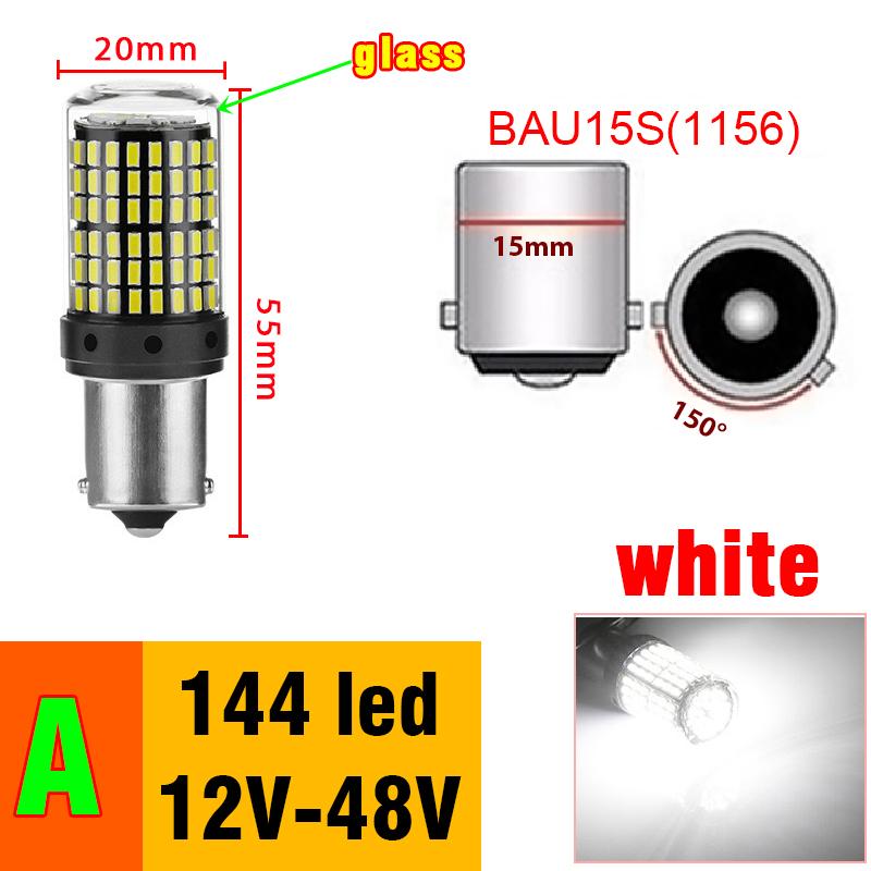 2pcs Led Lamp Turn Lamp Brake Lights Signal Lamp bau15s 1156 1157 BA15S T20 W21/5W 3157 3156 Bulbs 144smd LED Bulb Canbus Lamp