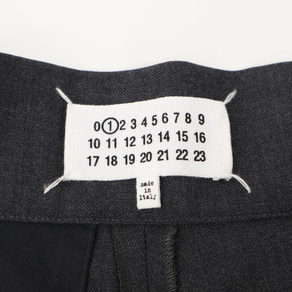 Maison Margiela S51KA0453 Gray Wool Blend Wide Front Zip Slacks Bottoms 36 grayUsed