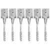 Day and Night - Day and Night Ground Spikes 6 Pcs Silver Galvanized Steel 12x12x56 Cm
