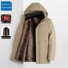 Men's Winter Fleece-Lined Hooded Puffer Jacket