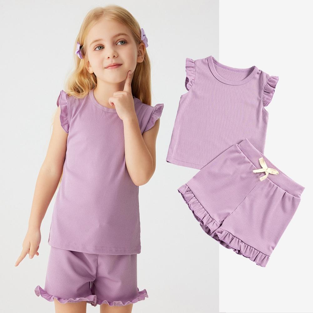 Kids Girls Summer Casual Set Sleveless Top and Shorts