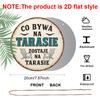 2D Flat - 1pc 7.87x7.87 Inch Round Polish Aluminum Sign | "Co Bywa Na Tarasie" Vintage Bohemian Garden Decor Plaque with Rustic Chairs & Sunset