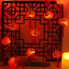 Solar-Powered Waterproof Red Lantern String Lights for Outdoor New Year Festival Decoration