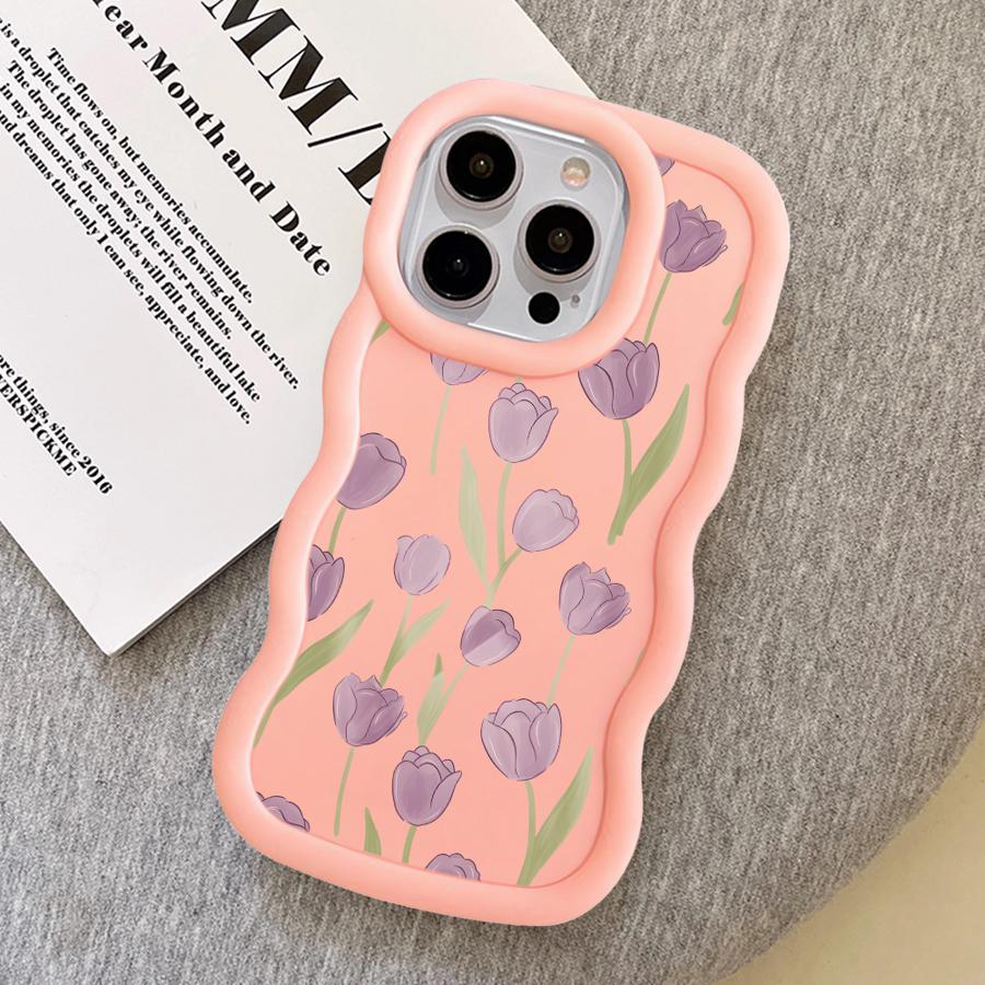 Simple Flower Soft Phone Cover Case for iPhone 16 Pro Max 17 Air 11 XR 8 14 12 13 15 Plus