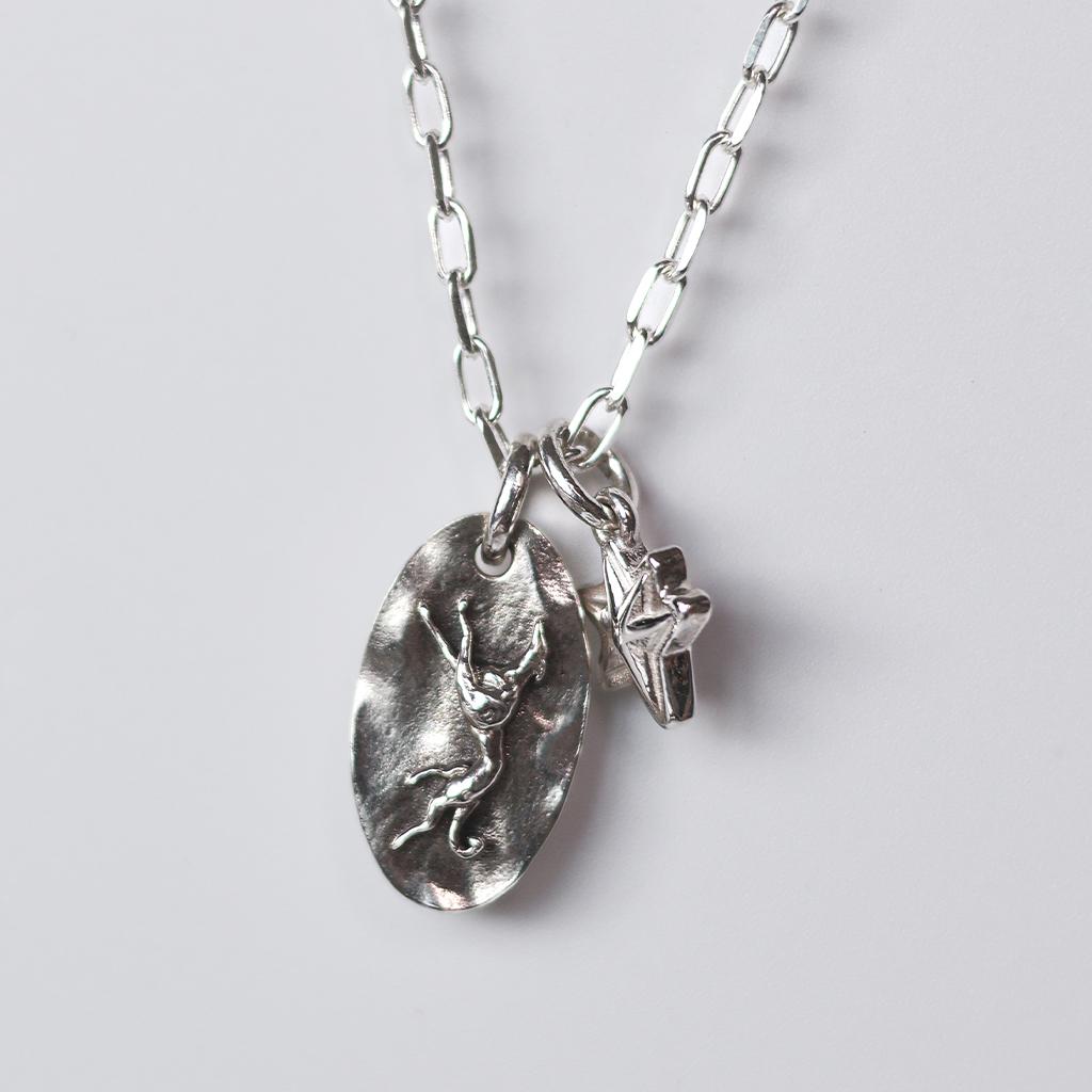 Idusum Doggy Charms Necklace (Silver Greyhound Star Necklace)