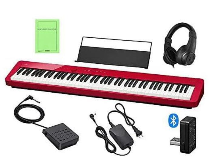 

[Dedicated headphones and wireless adapter included ][3 colors to choose from ]CASIO Electronic Piano DigitalPiano 88 Keyboard Privia PX-S1100 (Red