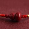 Hand Braided Red Lucky Bracelets For Couples Imitation Jade Calabash Cinnabar Beads Bracelet Good Fortune Bangles  Year Gift
