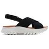 Clarks Two-Layer Cowhide Simple Comfortable Fashion Sandals Women sandals Black 261719484