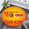 Custom Name,FC Union Berlin pattern round rug,Carpet Rug for Living Room Bedroom Playroom ,Non-slip Floor Mat,Holiday Gifts and Birthday Gifts.