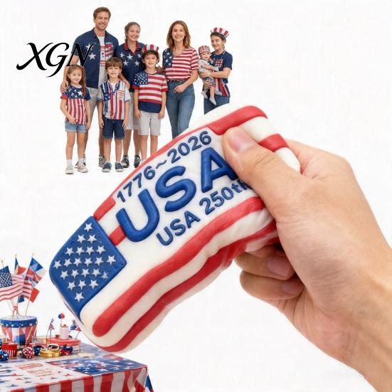 USA 250th Sensory Toy Anniversary Squeeze Stress Relief Patriotic America Gadget Fidget Pinch Party