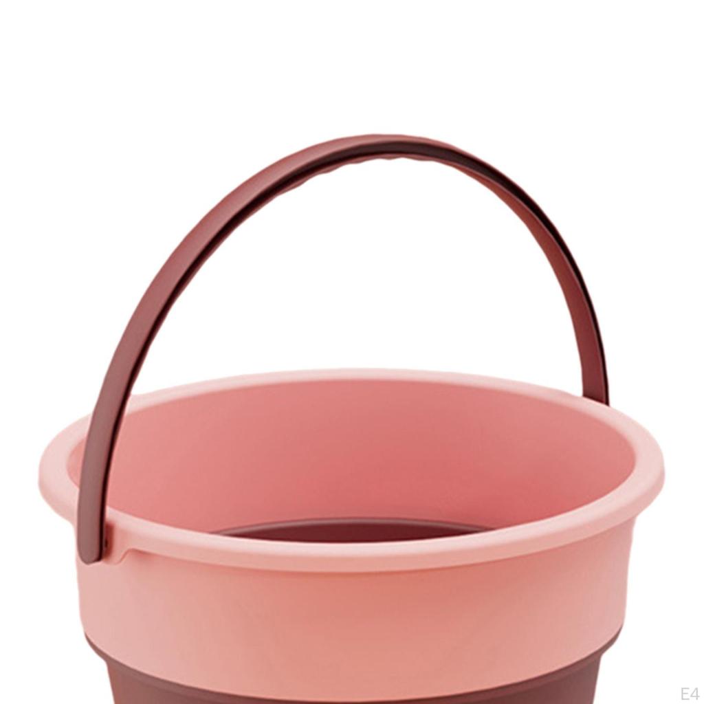 Collapsible Bucket Car Wash Folding Laundry Basket for Hiking Picnics