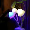 US EU zásuvkový adaptér LED noční lampa Discolor Light Sense Control Mushroom Lamp