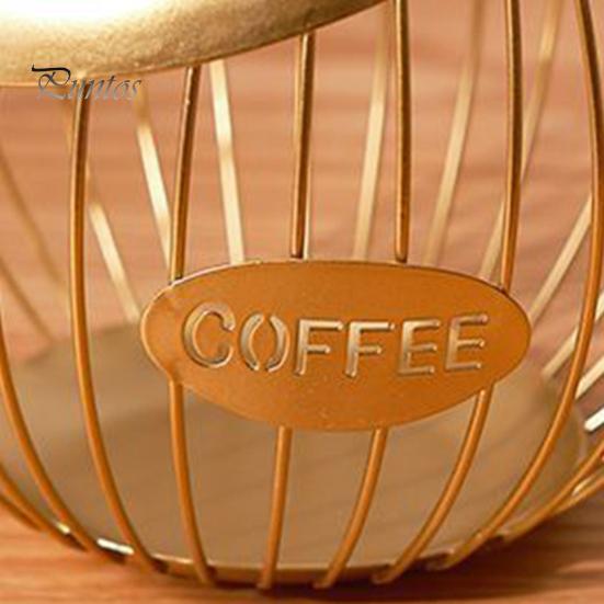 Coffee Pods Storage Basket Organizer Large Capacity Multipurpose Versatile K-cup Organizer Metal Coffee Pods Storage Container