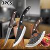 Butcher Knife Handmade Forged Kitchen Knife Set Multifuntional Bottle Opener Chef Knives for Meat Cutting Cooking Household