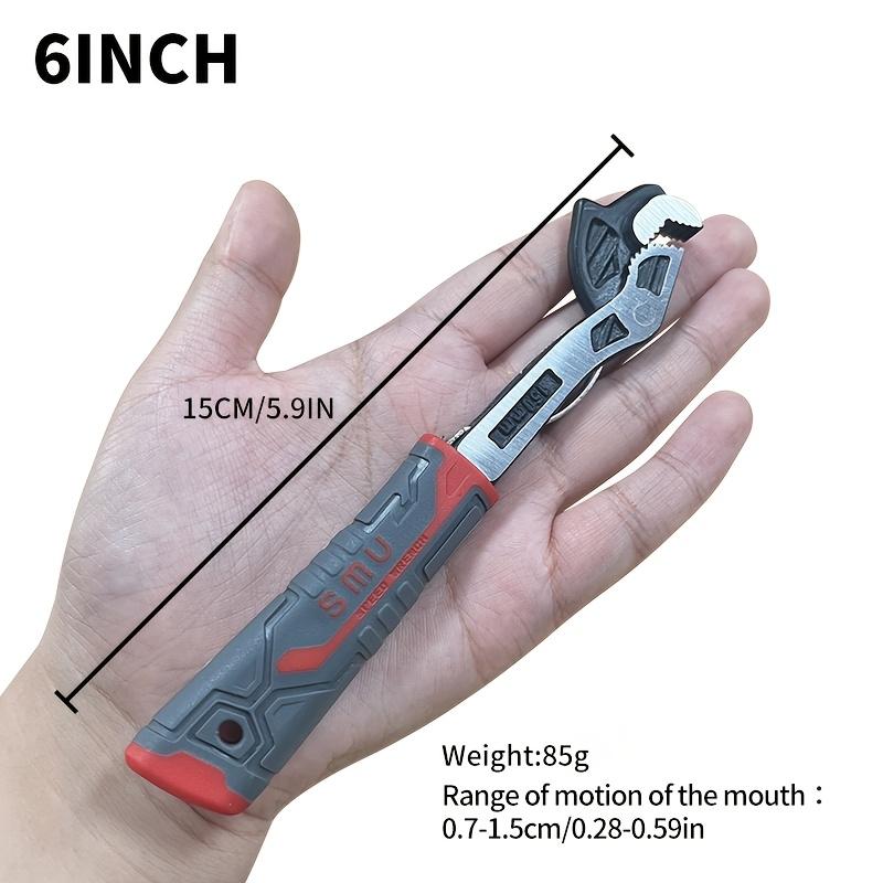 Multi-Purpose Self-Locking Wrench, Adjustable Pipe Wrench, 6 8 10 12 Inch Self-Locking Adjustable Wrench, Non-Slip Grip, Made of Chrome Vanadium Steel
