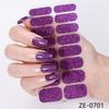 16Tips Full Cover Nail Stickers DIY Nail Polish Strips Sparkling Glitter Self Adhesive Nail Art Stickers Manicure Decoration