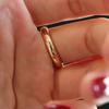 Non-Fading Fine 4mm Round 18K Golden Ring Women's Men's Simple Wedding Band Lover's Couple's Gift Jewelry