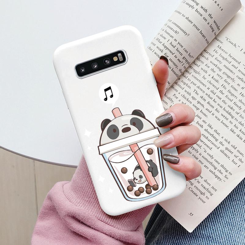 Case For Samsung Galaxy S10 S 10 Plus S10E Phone Cover Cute Cartoon Candy Painted Soft TPU Coque For Samsung S10 S10+ S10E Funda
