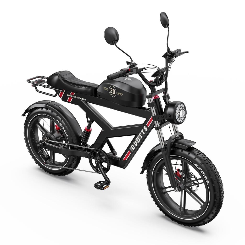 DUOTTS F20 E-Mountain Bike 52V72AH Battery 750W Motor All-Terrain Adult Electric Bicycle 20 Inch Fat Tires Electric Bike