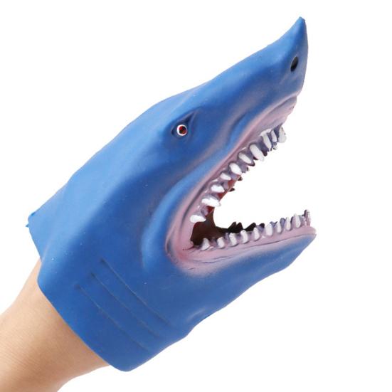 Simulation Animal Puppet Realistic Dinosaur Shark Horse Crocodile Hand Puppet Kids Adults Interactive Role Playing Soft Rubber Hand Glove