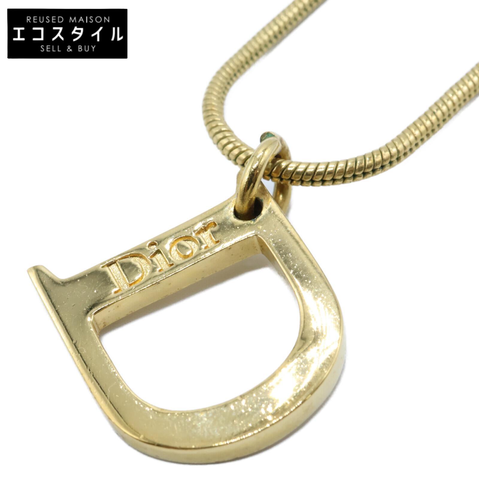 

DIOR D motif Necklace goldUsed