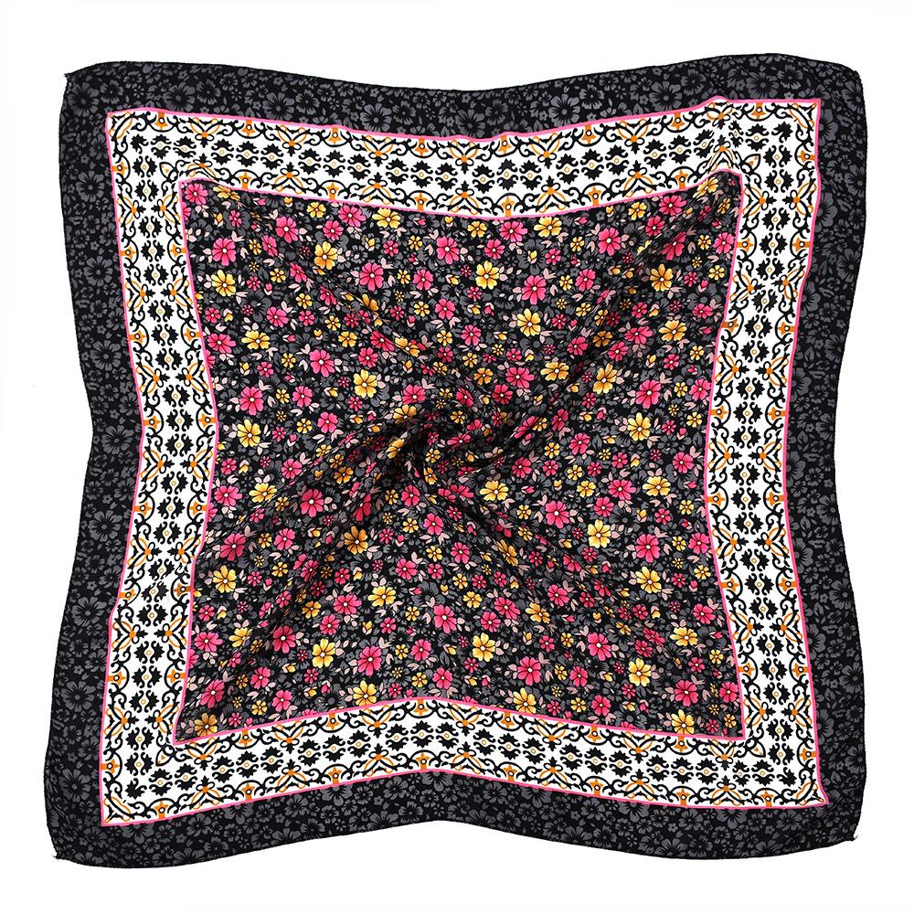 Ethnic Style Women Square Scarf Russian National Shawl Hijab Head Scarves Ladies Retro Floral Print Bandana Foulard Handkerchief