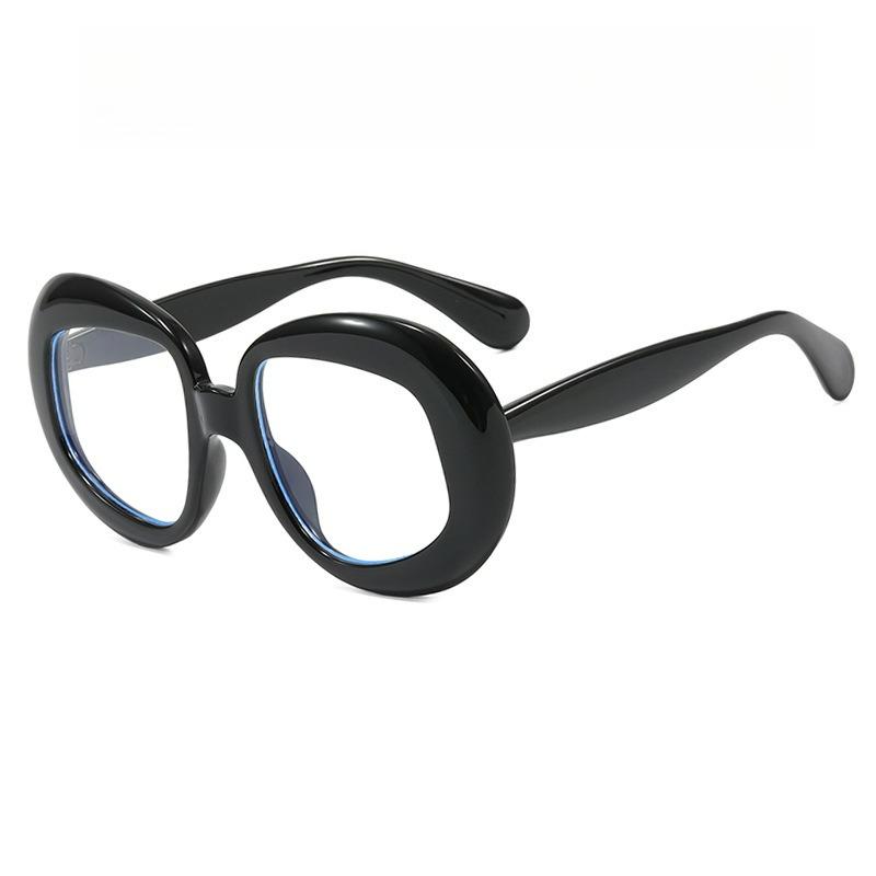 1pc Women's Round Red Green Flat Mirror Cute and Beautiful Winter Accessories Christmas Gift School Street Party Glasses