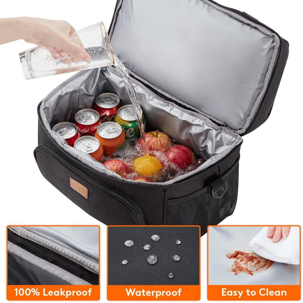 Cooler Bag 48 Cans Insulated Lunch Bag Large Lightweight Portable Cool Bag Double Layer 30L Coolers For Picnic, Beach, Work