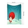 Cozy Throw Blanket Christmas Santa Claus Festive Holiday Decor Soft Warm Flannel Fleece Gift Home Bedroom Living Room Dorm