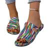 2025 summer new women's casual sandals flat slippers independent station large size women's shoes