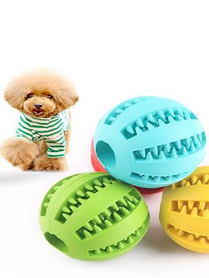Jouet pour animal de compagnie balle à fuite de nourriture chien jeu exercice pastèque caoutchouc naturel fuite de nourriture nettoyage des dents grincement de dents jouet élastique