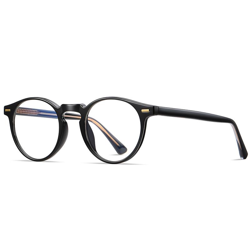 Anti Blue Rays Round Prescription Glasses For The Nearsighted Leopard Frame Student Prescription Spectacles 0 -0.5 -0.75 To -6.0