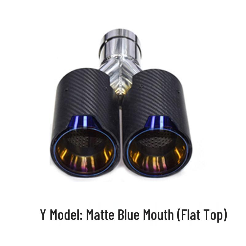 BMW MP Carbon Fiber Exhaust Tip: Single To Dual 4-Pipe Conversion, Stainless Steel Titanium Black M Tail Nozzle.