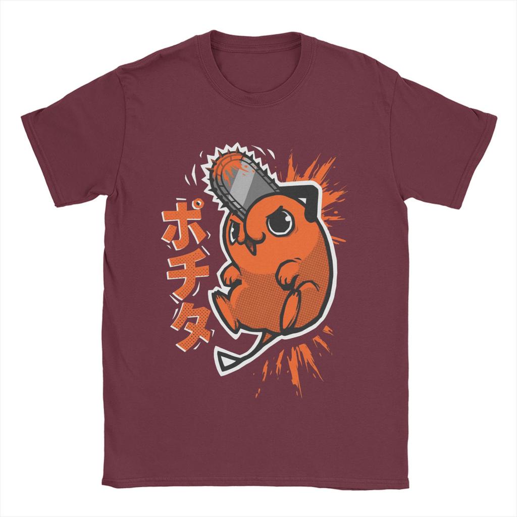 Chainsaw man pochita poster Maglietta Estiva in Cotone Magliette per Coppia Trendy Maglietta con Stampa Cool Manica Corta Y2K Retro Top Tees