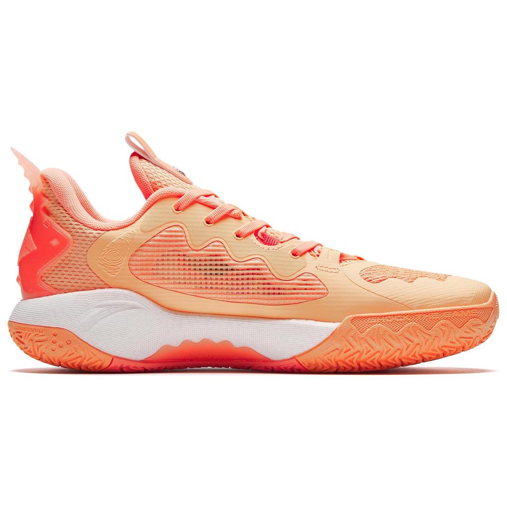 Anta Crazy Tide 5 Team V2 Sun Nitrogen Technology Cement King Shock Absorption Wear Resistant Low Top Basketball Shoes Men Sneaker Orange 912431106S-2