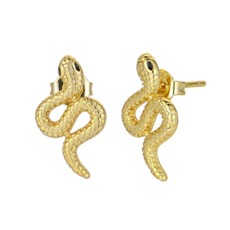 Fashion Snake-shaped Willow Leaf Chain Earrings - Unique and Versatile Ear Jewelry - Heart-shaped Round Beads Ear Decorations