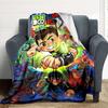 1pc Ben 10 Aliens Flannel Blanket, Soft Skin Friendly with Digital Printing, Various Sizes Available for Family, Friends, Birthday